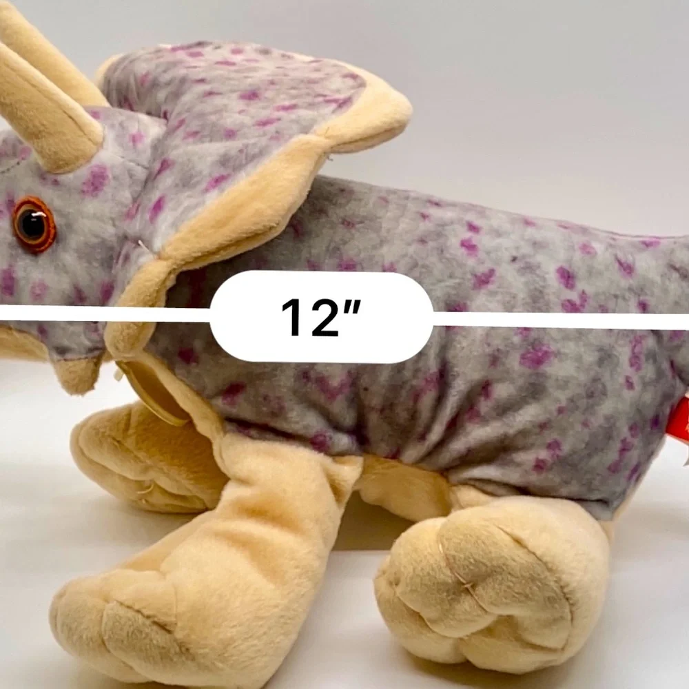 Wild Republic‎ Multicolor Triceratops Plush Dinosaur Stuffed Animal 12